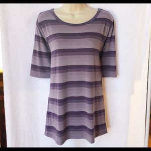 LuLaRoe GiGi Top Purple Ombre Stripes Authentic